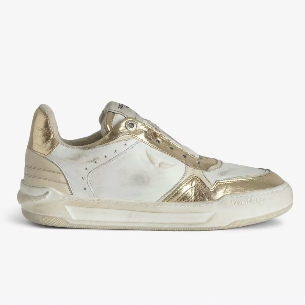 Zadig & Voltaire Low-Top Wings Slip On Intentionally Distressed Sneakers NWT